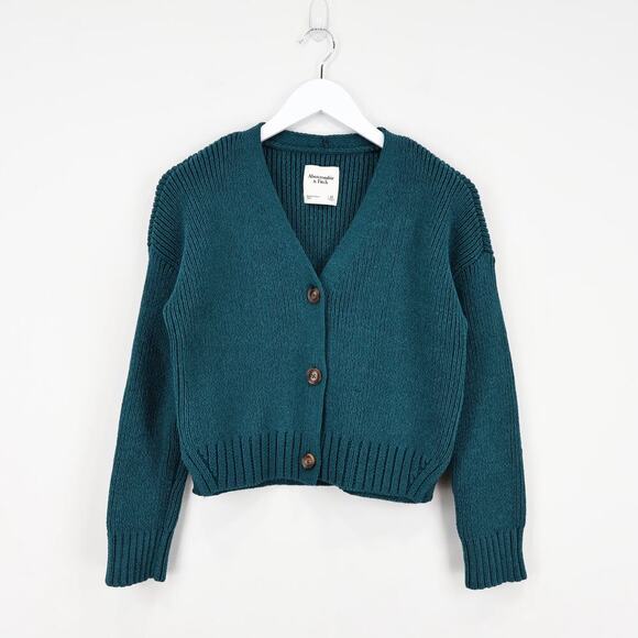 Abercrombie & Fitch Sweaters - Abercrombie & Fitch Knit Cardigan Sweater Dark Teal Size XS NWT